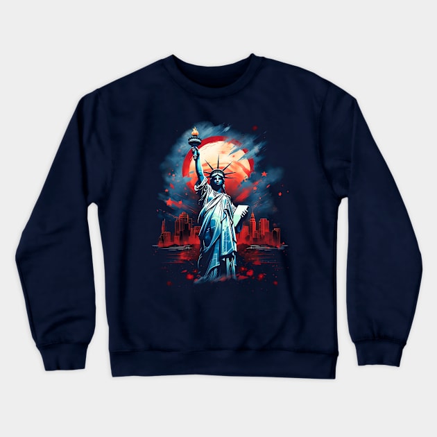 Glorious Statue of Liberty Crewneck Sweatshirt by pandas doing stuff